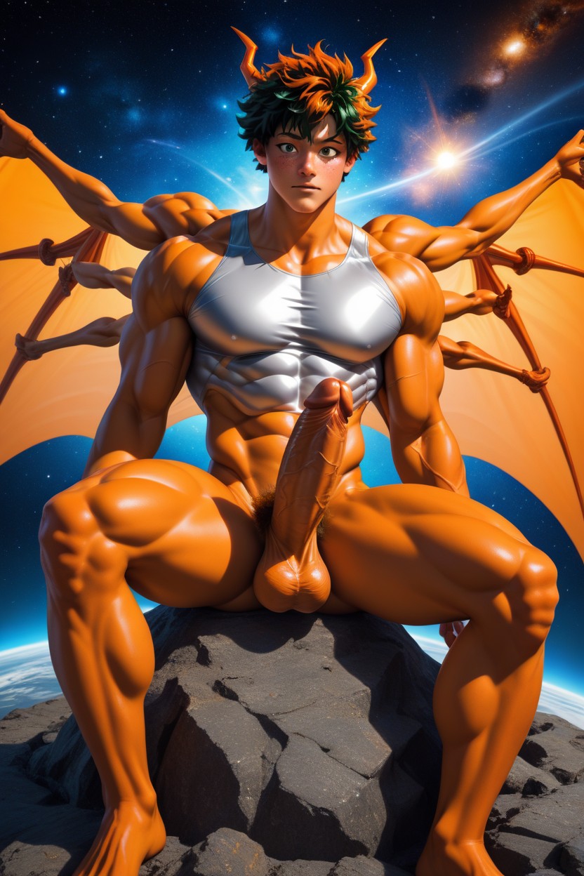 Outer Space, Three Legs, Smooth Skin AI Gay Porn