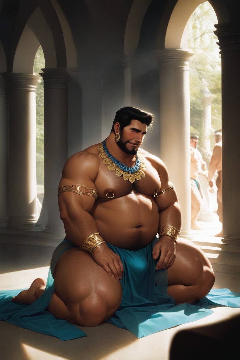 Manly, Horny, Necklace AI Gay Porn