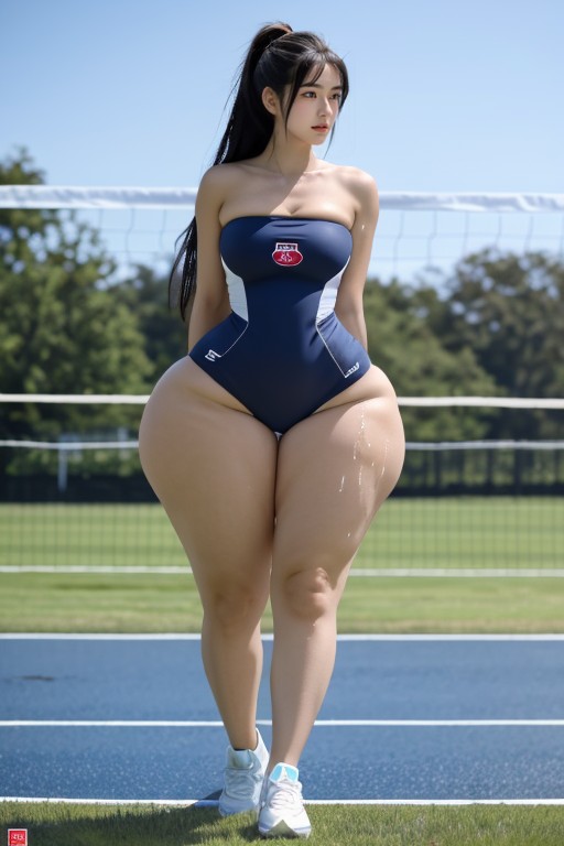 Round Hips, Facing Viewer, Huge Ass AI Porn