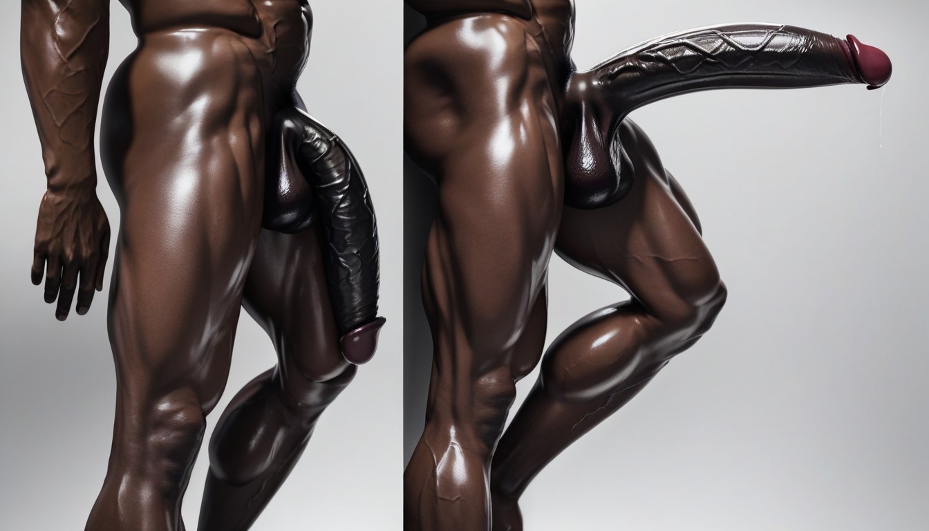 18+, Extreme Veiny Giant Penis, Only One Dark Black Male On Each View AI Porn