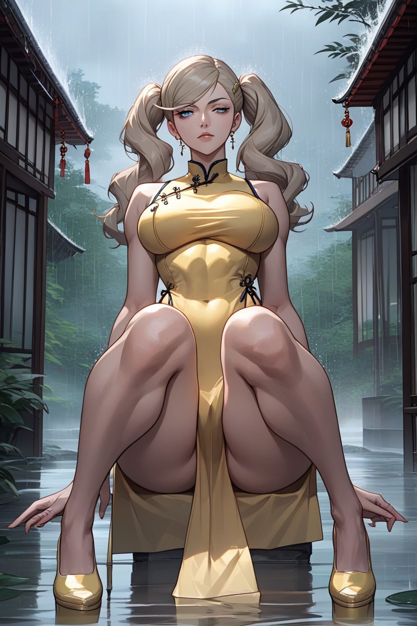 Ultra Detailed Eyes, Raining, Front View Hentai AI Porn