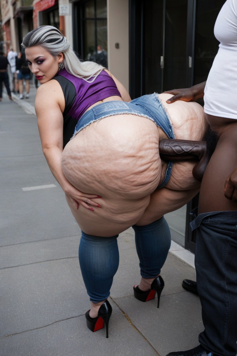 Platform Heels, 25+, Hourglass Figure AI Porn