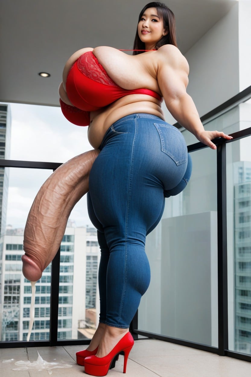 Super Huge Muscles, Impossibly Long Hyper Penis, 18+ Shemale AI Porn
