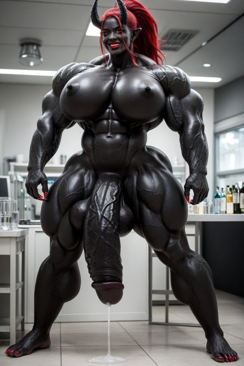 Gigantic Muscle Delts, Cosplay, Solo Shemale AI Porn