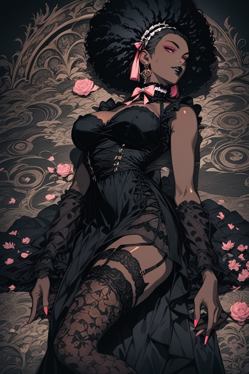 Laying, Black Heels, Feather Duster Hentai AI Porn