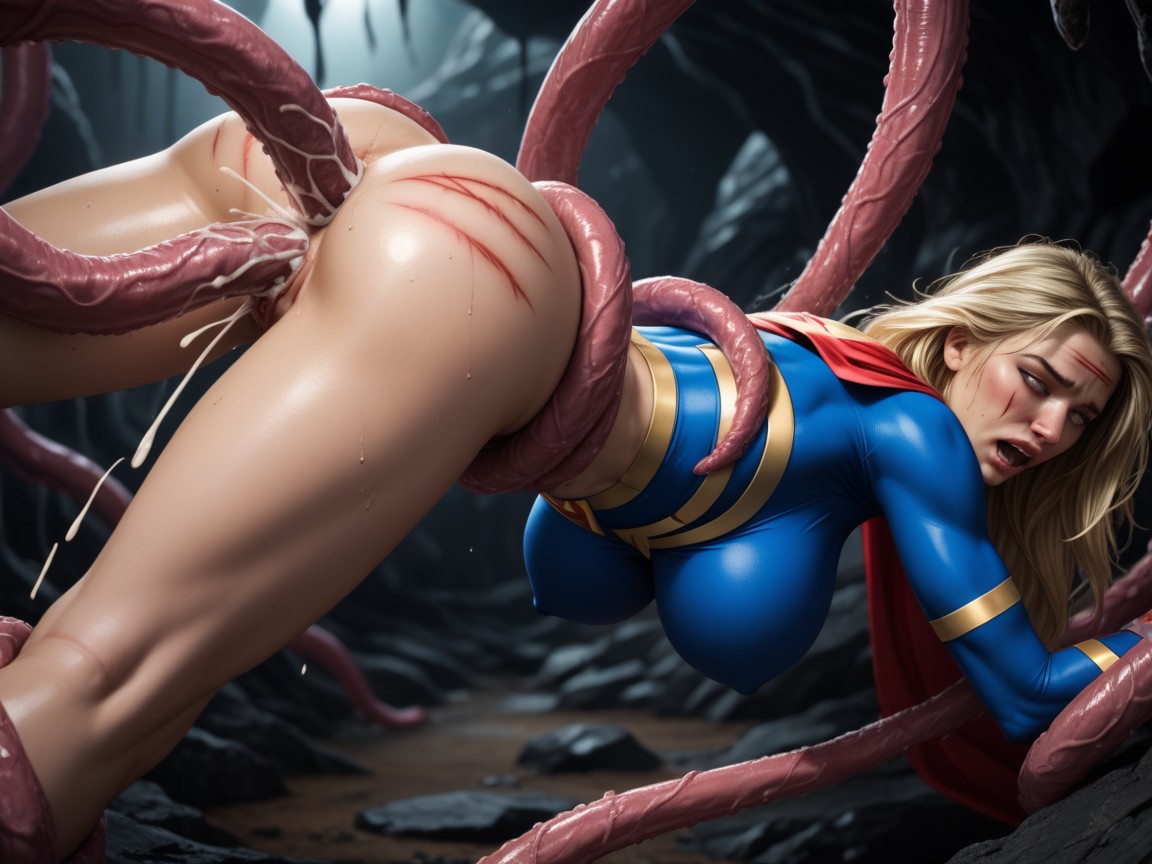 Vore, Defeated Superheroine, Supergirl AI Porn