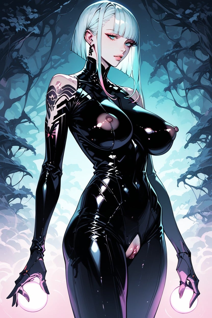 Side View, Touch The Orb, Lucy From Cyberpunk Hentai AI Porn
