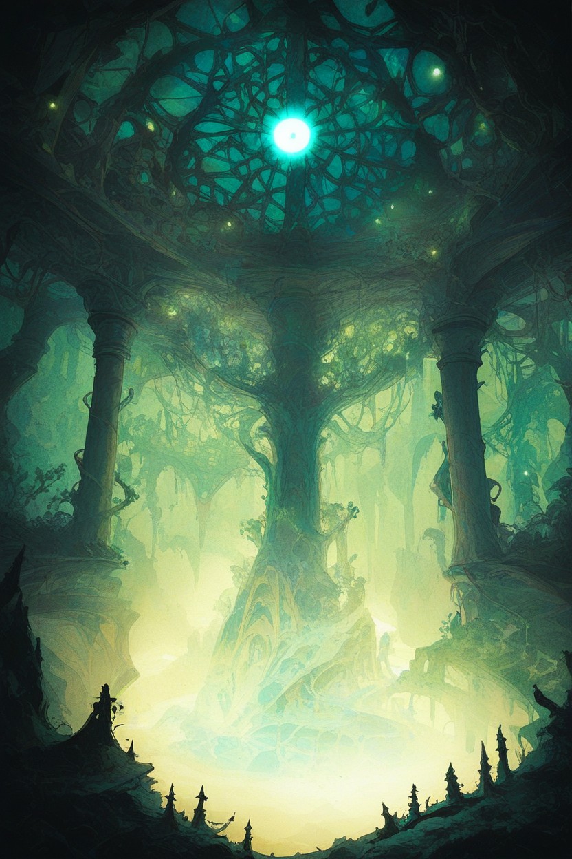 Dramatic Shadows, Cinematic Cave Atmosphere, Floating Hentai AI Porn