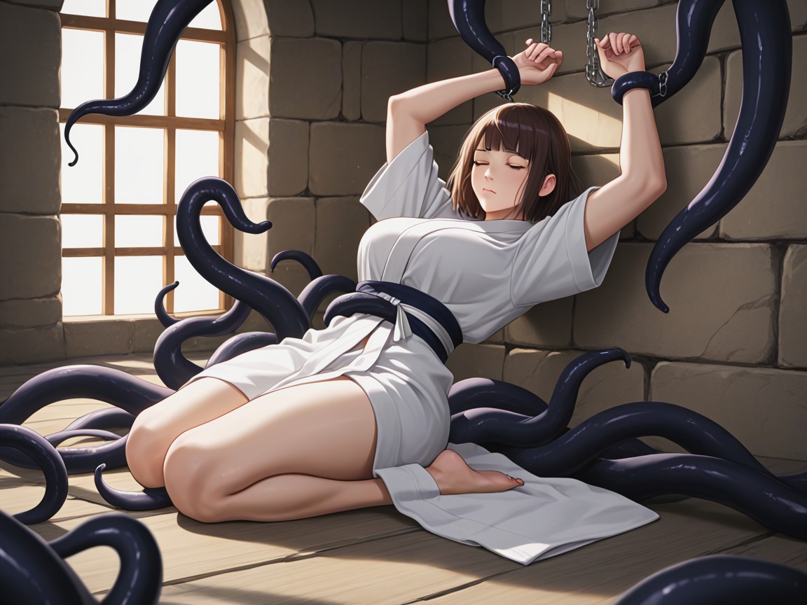 Bangs, Limp Body Pose, Arms Up AI Porn