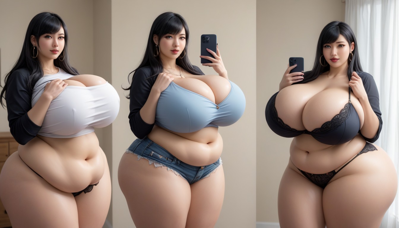 The Most Mega Ultra Hyper Enlarging Ultra Fat Breasts Expansion, Hyper Ultra Mega Fat Ass, Breast Expansion BBW AI Porn