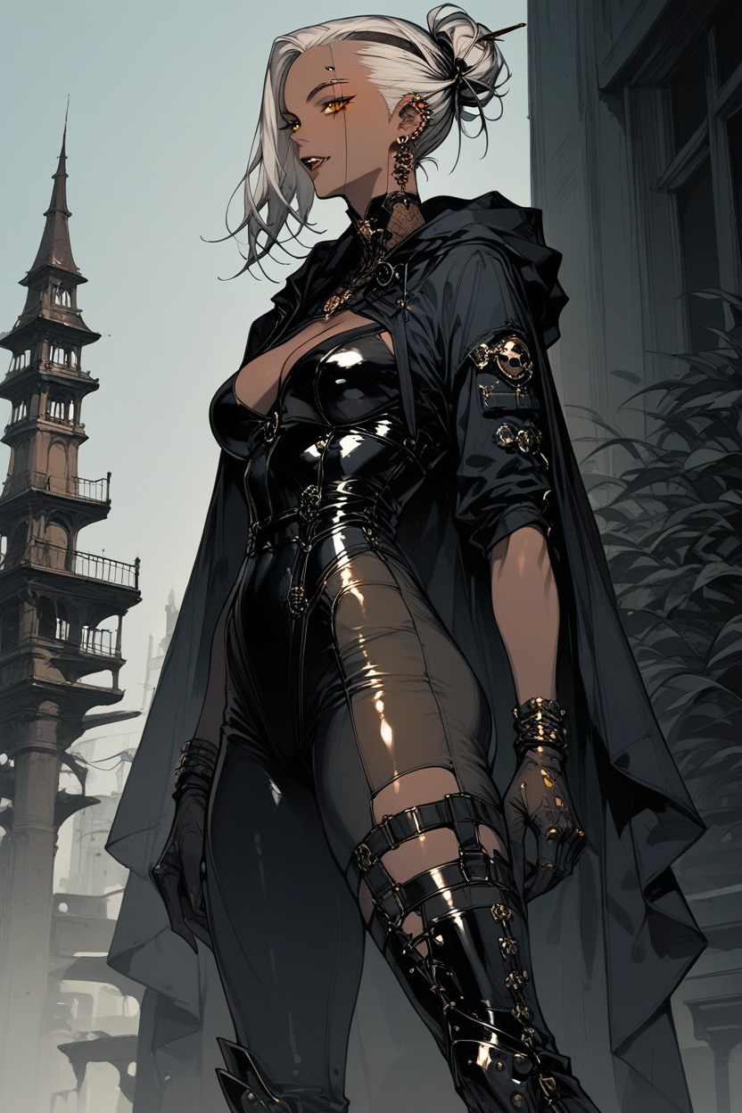 Hooded Cloak, Standing, African Hentai AI Porn