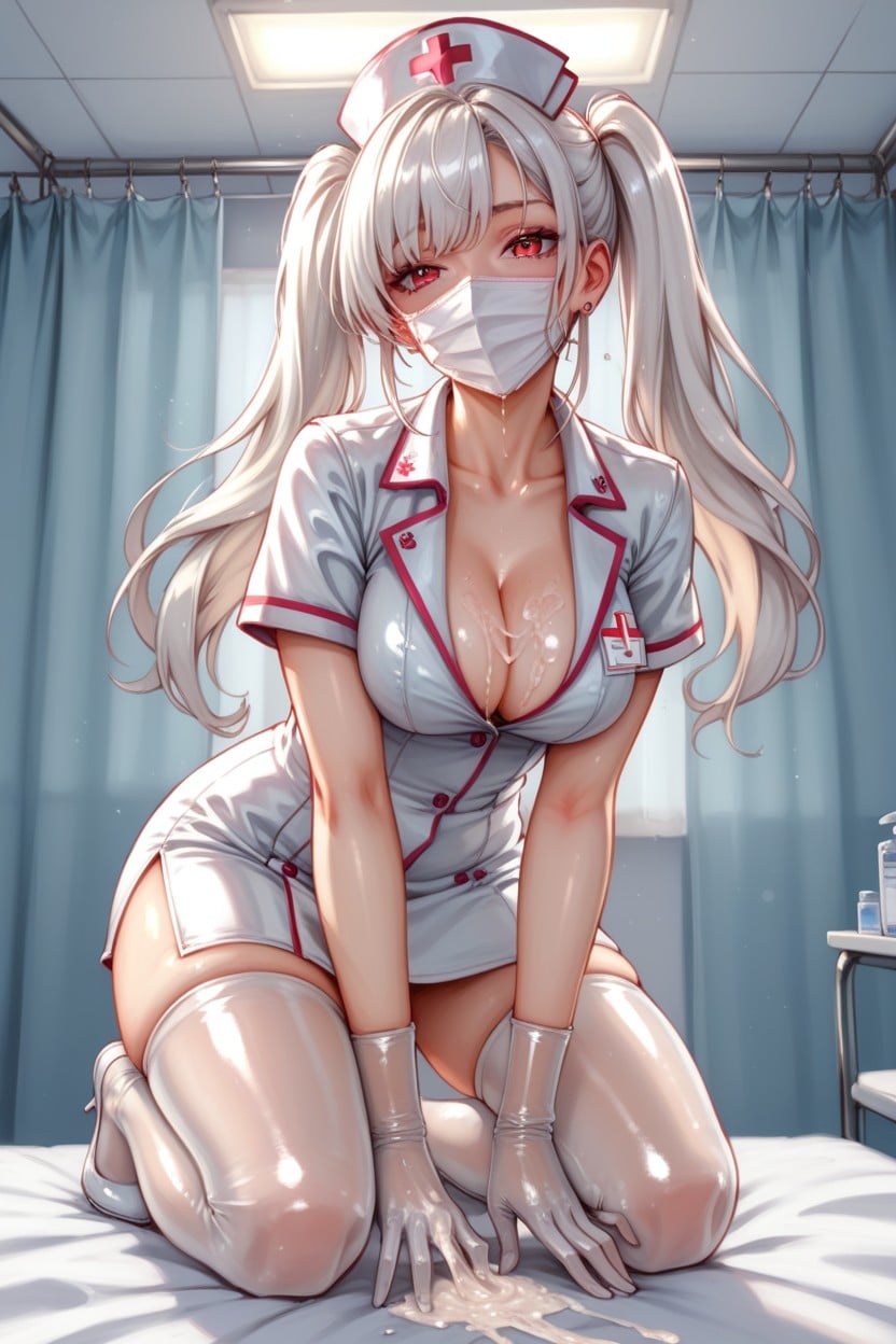 Realistic Lighting, Shiny Latex, Side View Hentai AI Porn
