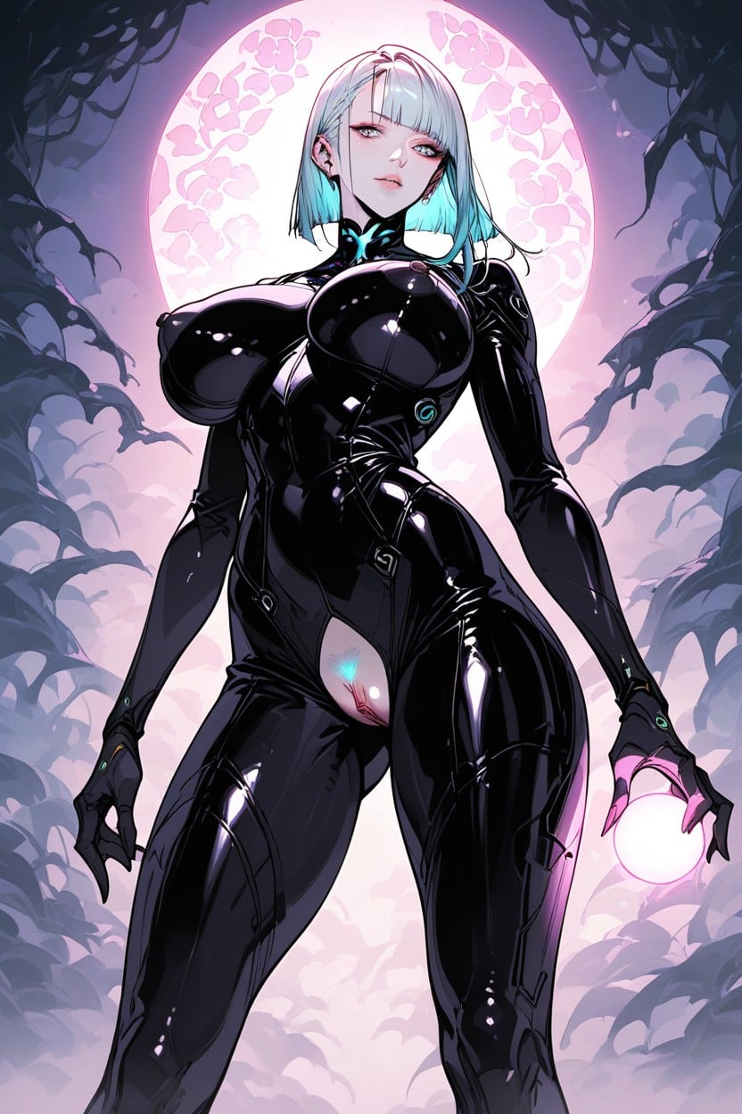 Squatting, Cracked Shell With Swirling Energy Inside, Shimmering Reflections On Wet Cave Floor Hentai AI Porn