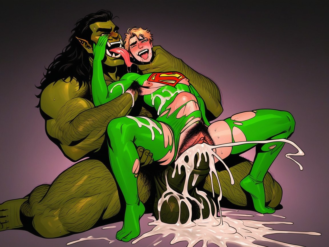 Orc Smirk, Giant Clit, Extremly Hairy AI Gay Porn