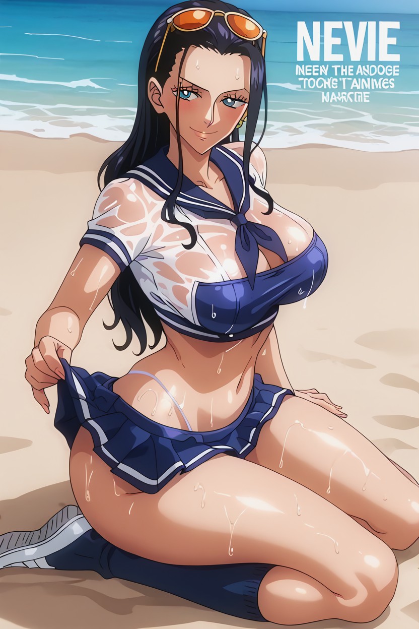 Sweat, Swimsuit, Kneeling Hentai AI Porn