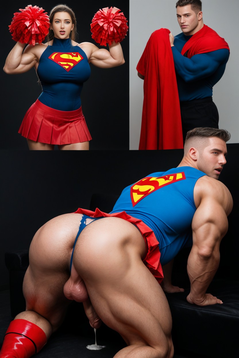 Skirt Around Erect Cock, Big Ass, Erection AI Gay Porn