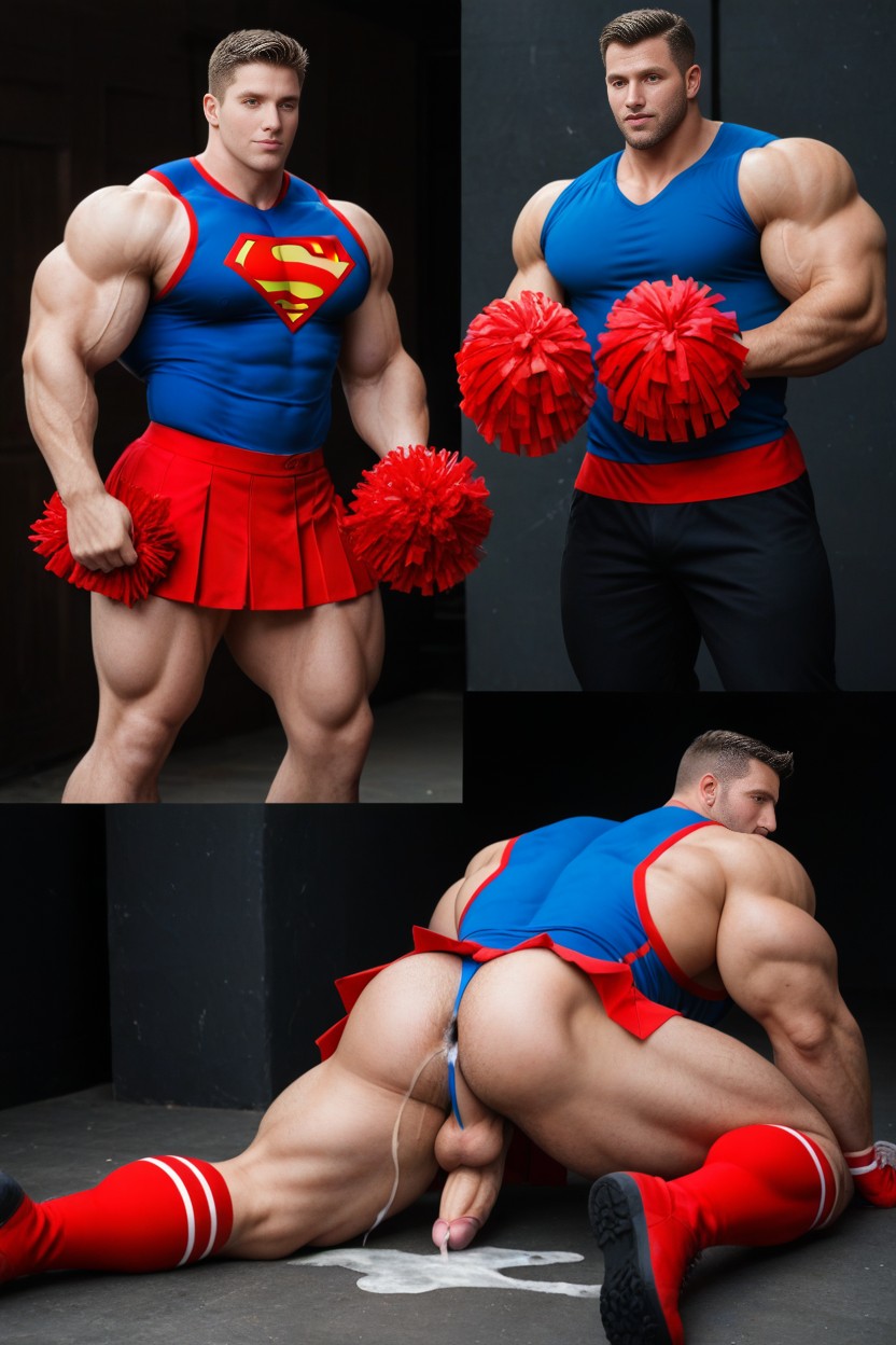 Huge, Erection, Slutty Cheerleader AI Gay Porn