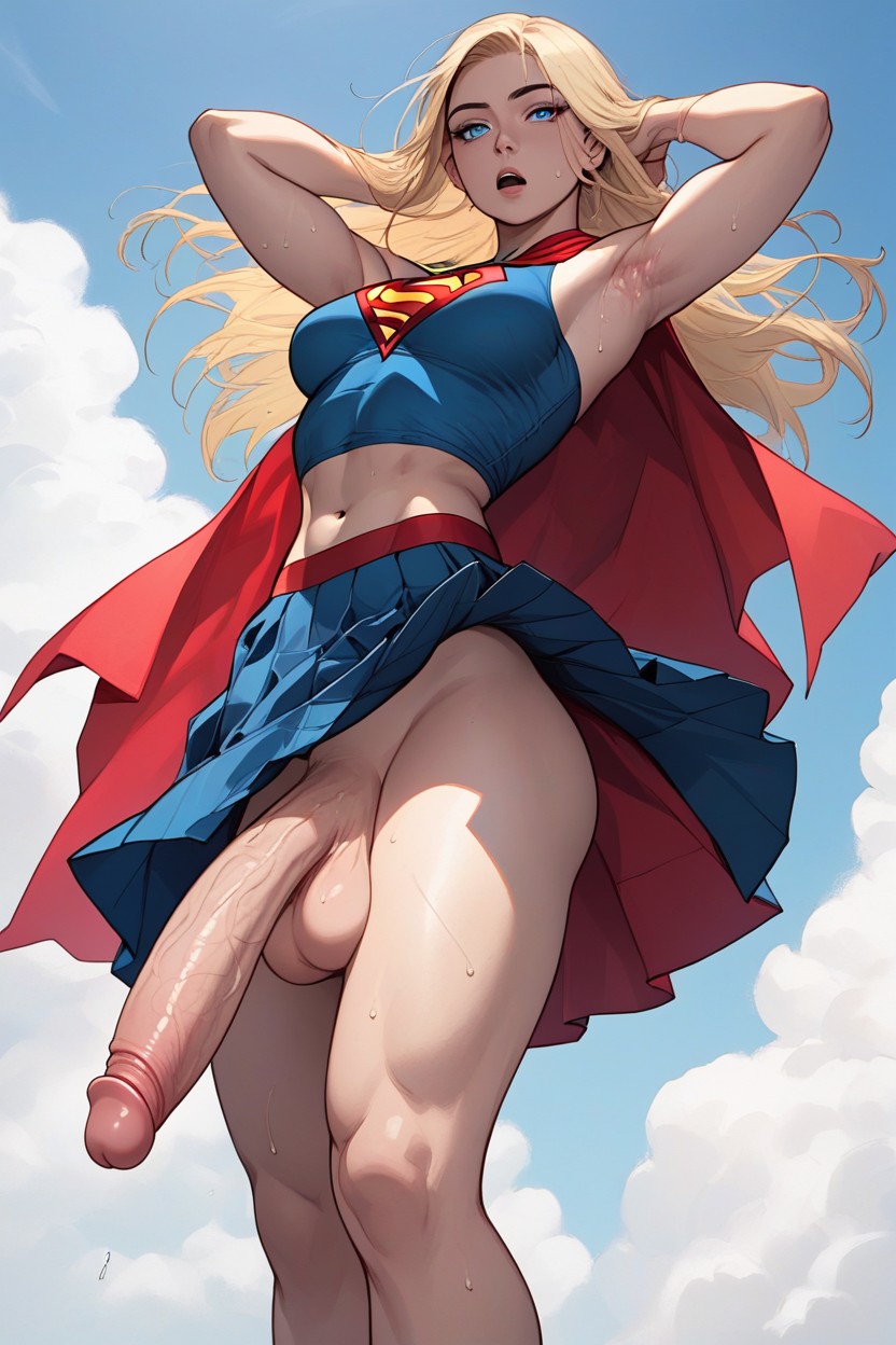 Detailed Horny Face, Long Length Hair, Midriff Hentai AI Porn