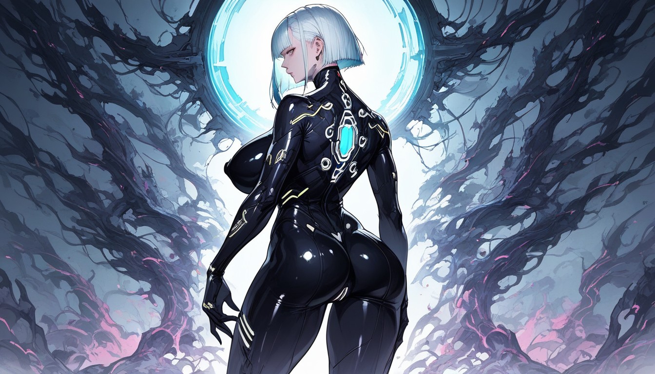 Pulled Open From The Front, Lucy From Cyberpunk, Soft Ambient Mist Hentai AI Porn