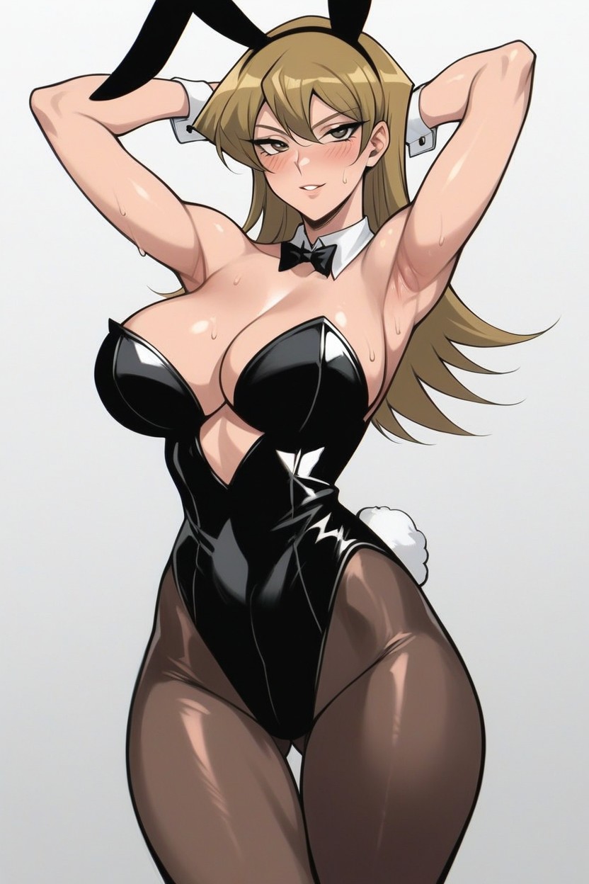Standing, Shy, Blonde Hair Hentai AI Porn