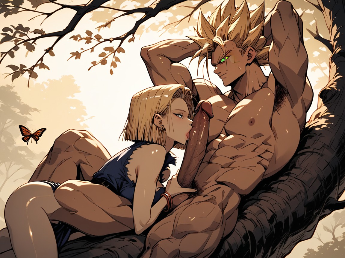 Defined Muscles, Extremely Muscular, Swings His Legs Hentai AI Porn