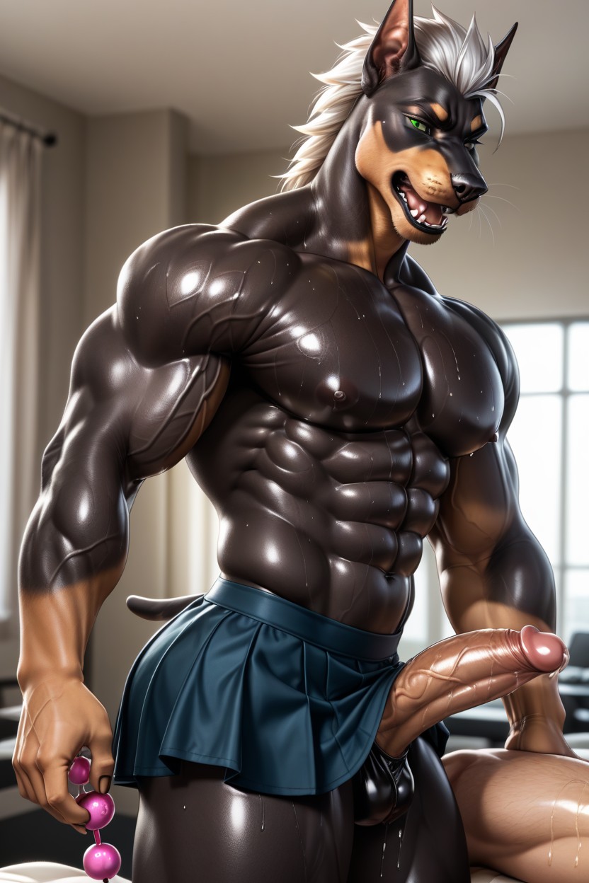 Black Fur, Gay, Glistening 퍼리 AI 포르노