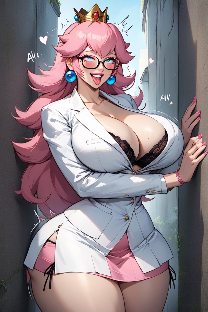 Thighs Exposed, Neckline, Thick Thighs Hentai AI Porn