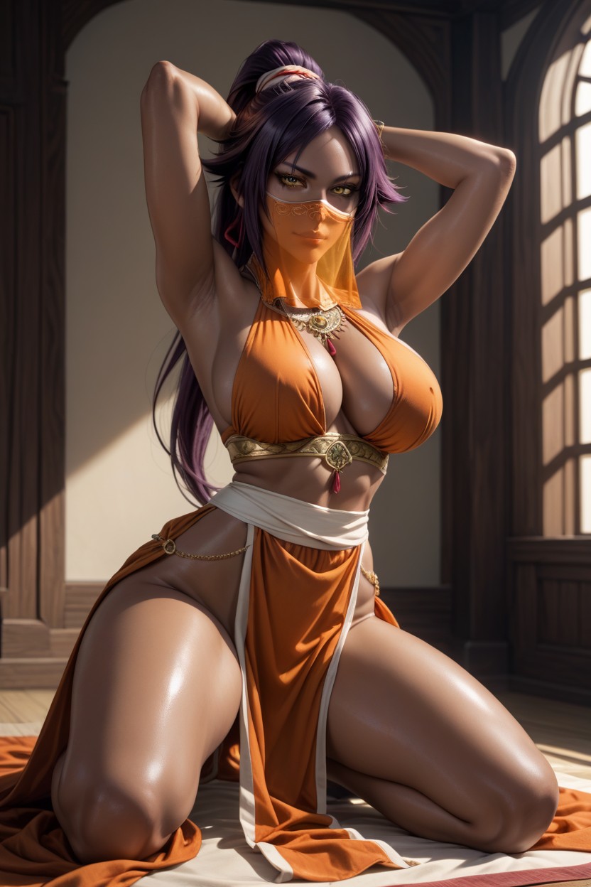 Anime Style, Shiny Skin, Large Breast Hentai AI Porn