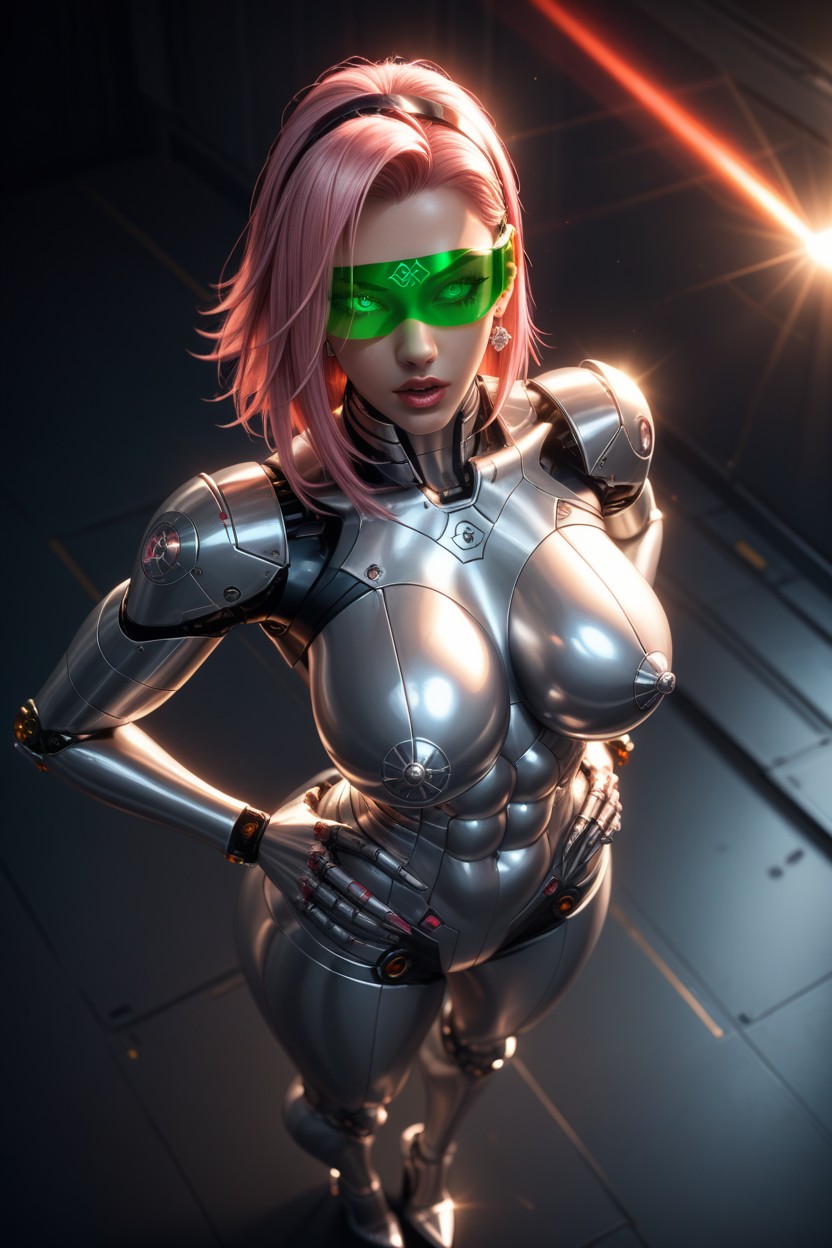 Eyelashes Extensions, Spaceship, Sharp Long Fingernails AI Porn