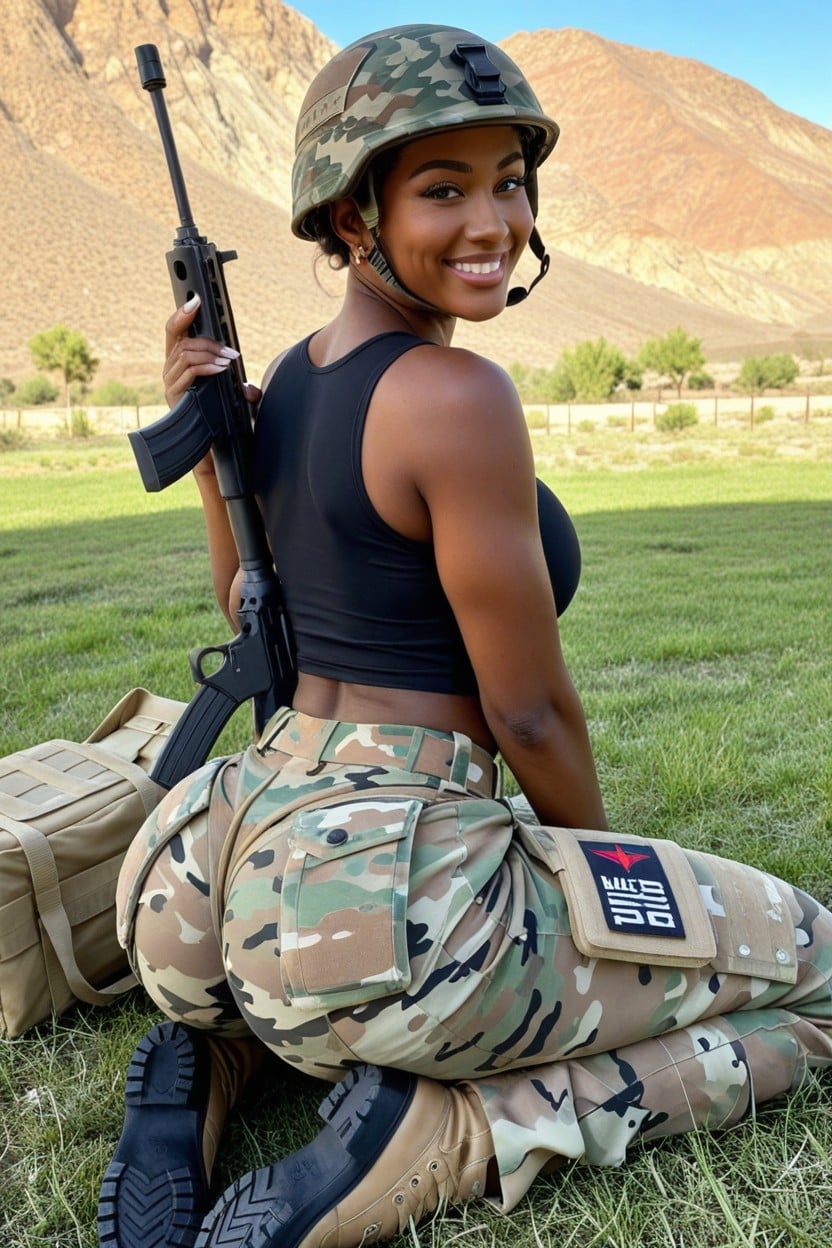 Highly Detailed, French Kevlar Helmet, Looking At Viewer AI Porn