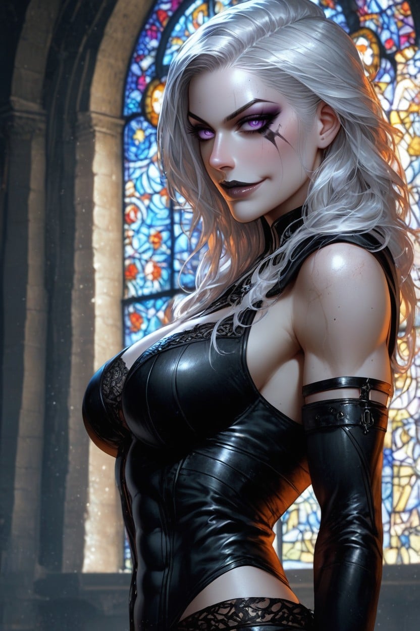 Perfect Figure, Fit, Arms Crossed Over Her Chest AI Porn