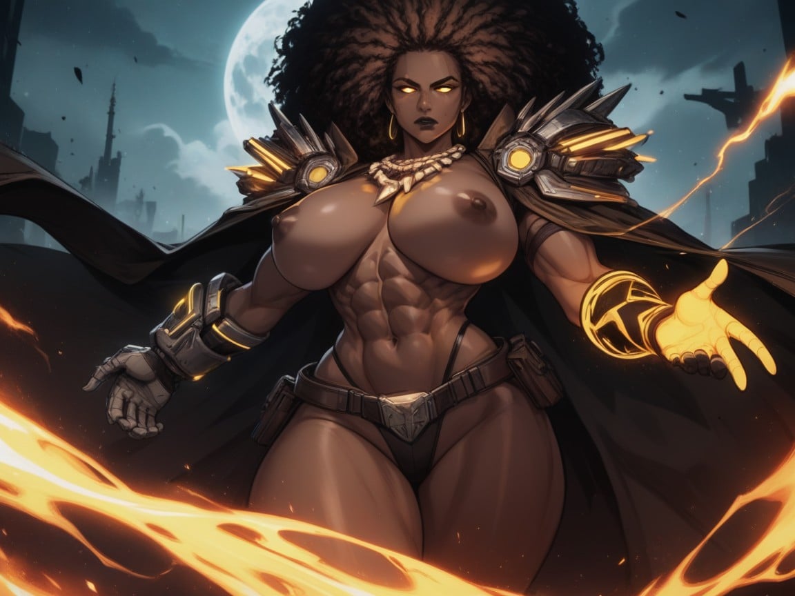 Gauntlet Ultra Detailed, Glowing Neon Bronze Armored Glove As Primary Light Source, 1 Person Latina AI Porn
