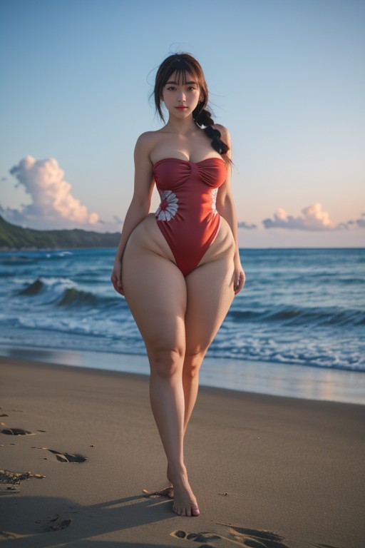 Nipple Outline, Front View, Flower In Hair AI Porn