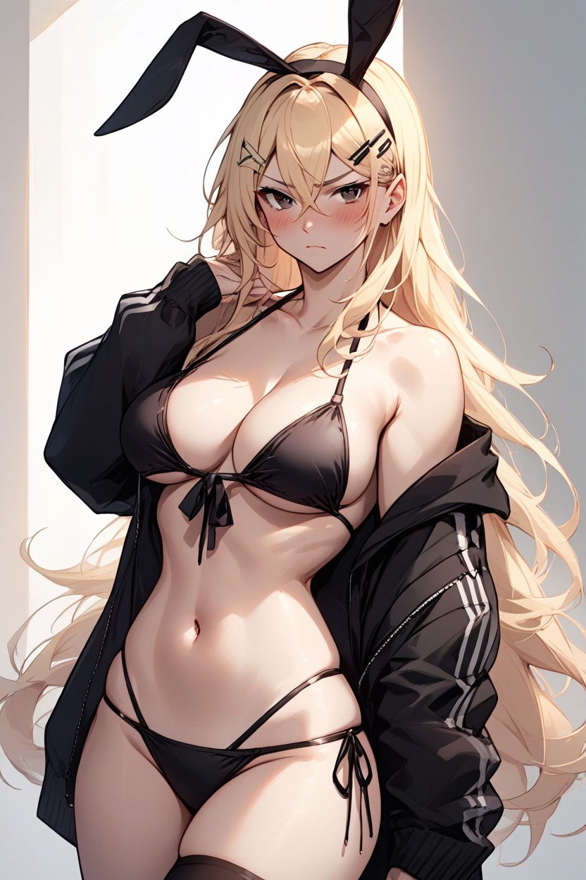 Hair Between Eyes, Skindentation, Thigh Gap Hentai AI Porn