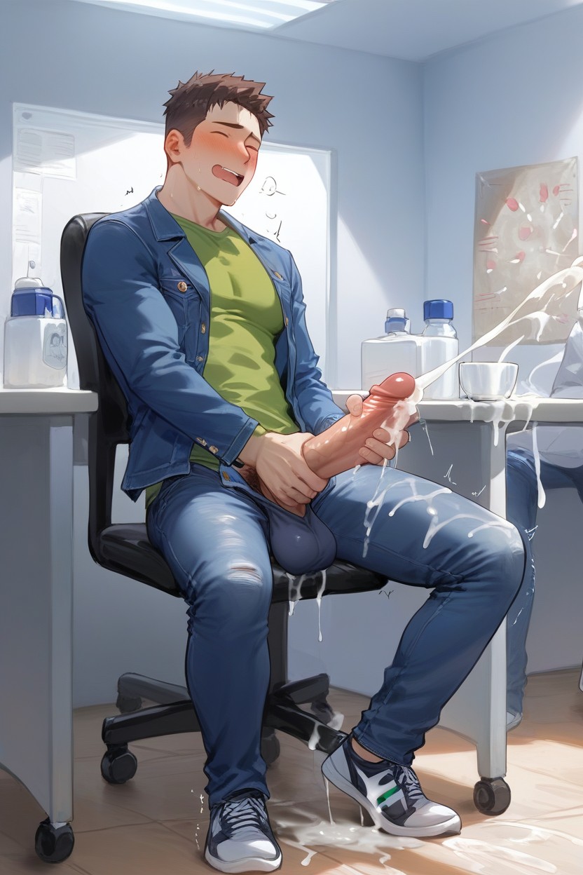 Clinic Room, Large Dick, Porn AI Gay Porn