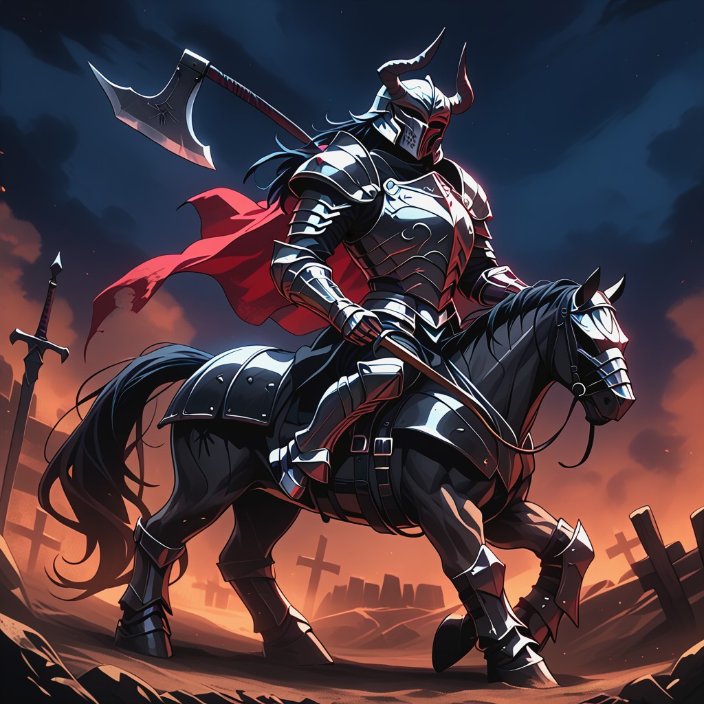 Undead Cemetery Background, Rectangular Helmet Shape, Original Homm Art AI Porn