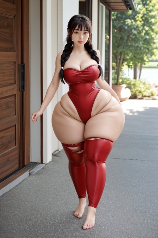 Massive Cleft Ass, Fat Legs, Curvy Figure AI Porn