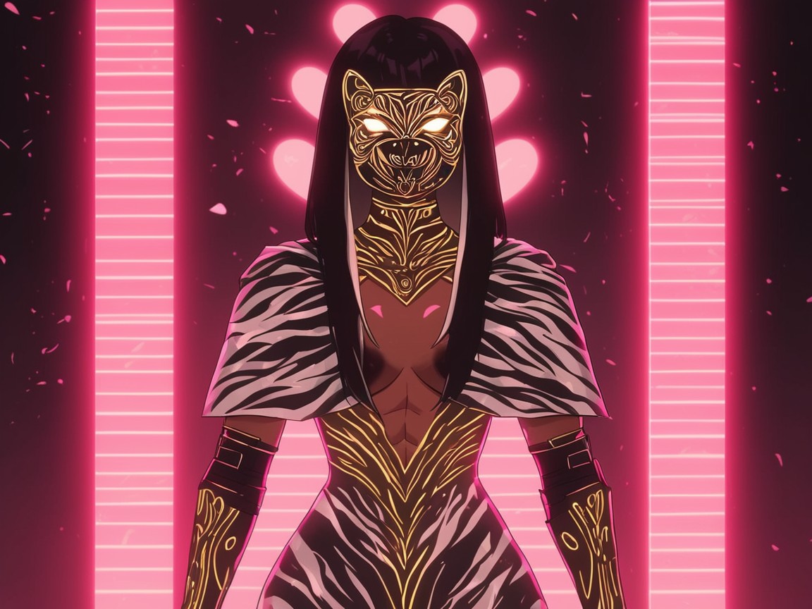 Rectangle Body Type, Focus On Mask, Latina Hentai AI Porn