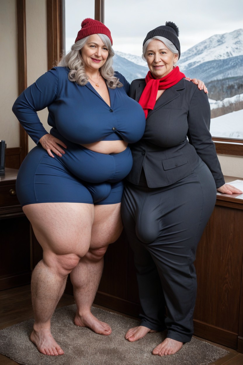 Milf, Morbidly Obese Woman, Hair Down To Shoulder AI Porn