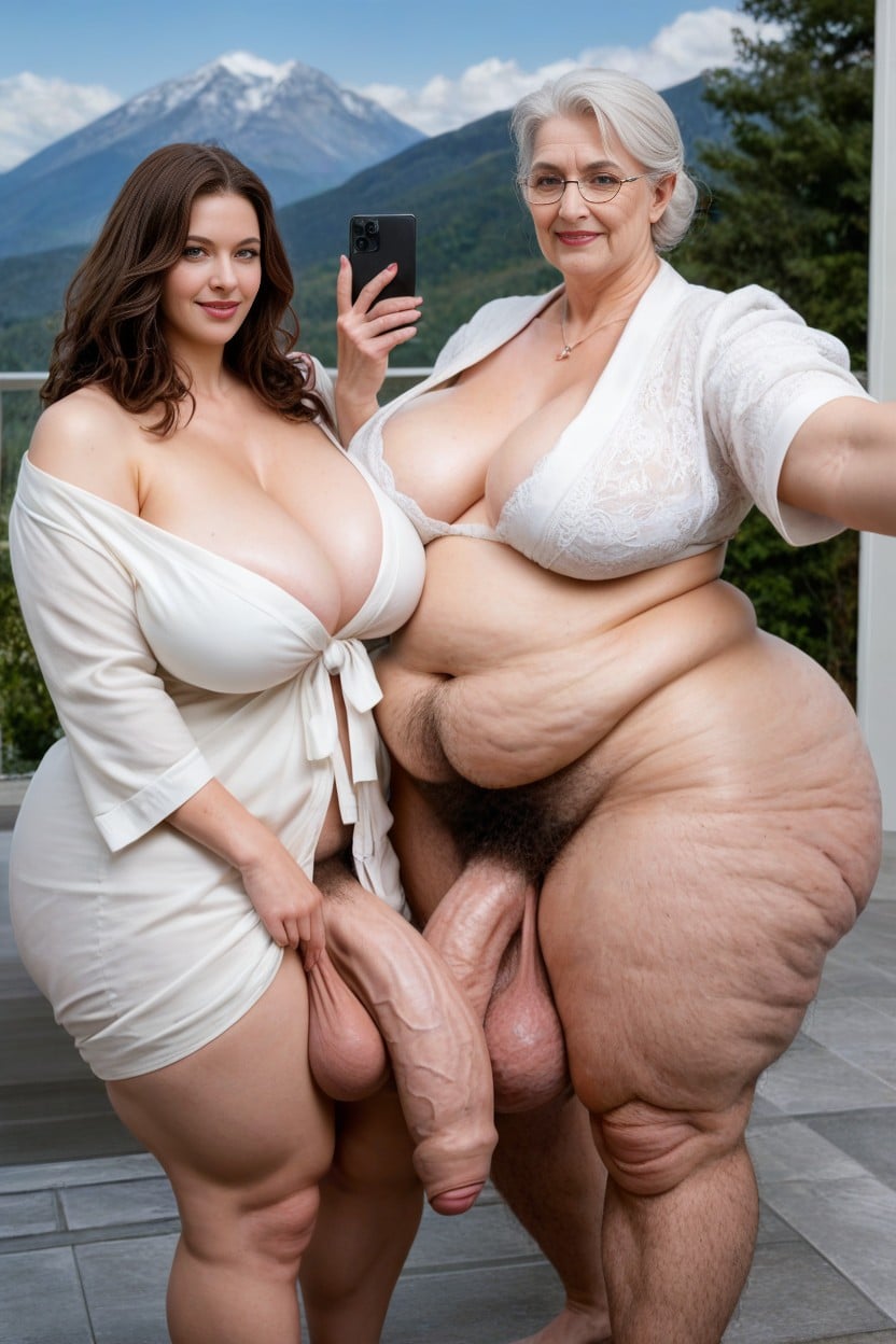 Cellulite Arms, Large Hips, Giant Tall Futanari AI Porn