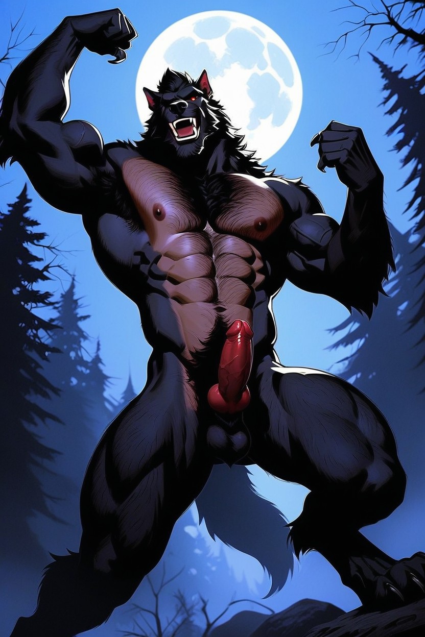 Red Dripping Veiny Knotted Erection, Average Sized Furry Sheath Penis, Penis Is Swelling And Lengthening Into A Full Erection AI同性戀黃片