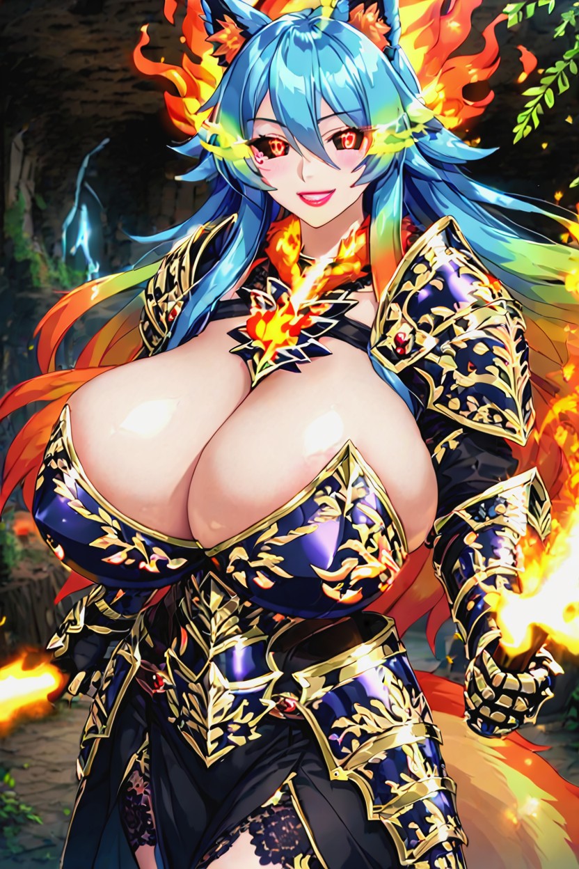 Waist View, Lipstick, Midnight Black Skin Hentai AI Porn