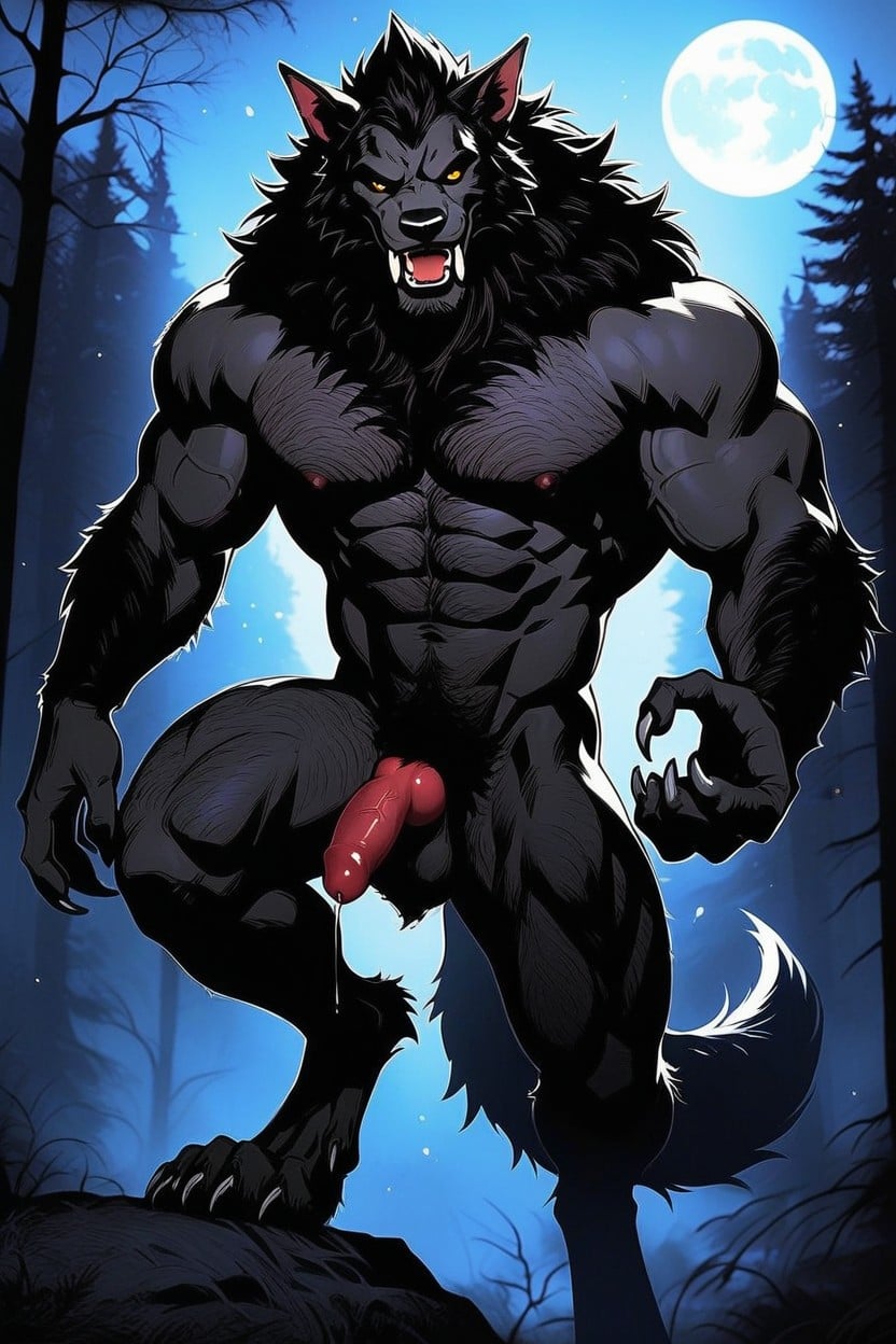 Average Sized Furry Sheath Penis, Model, Broad Shoulders AI Gay Porn