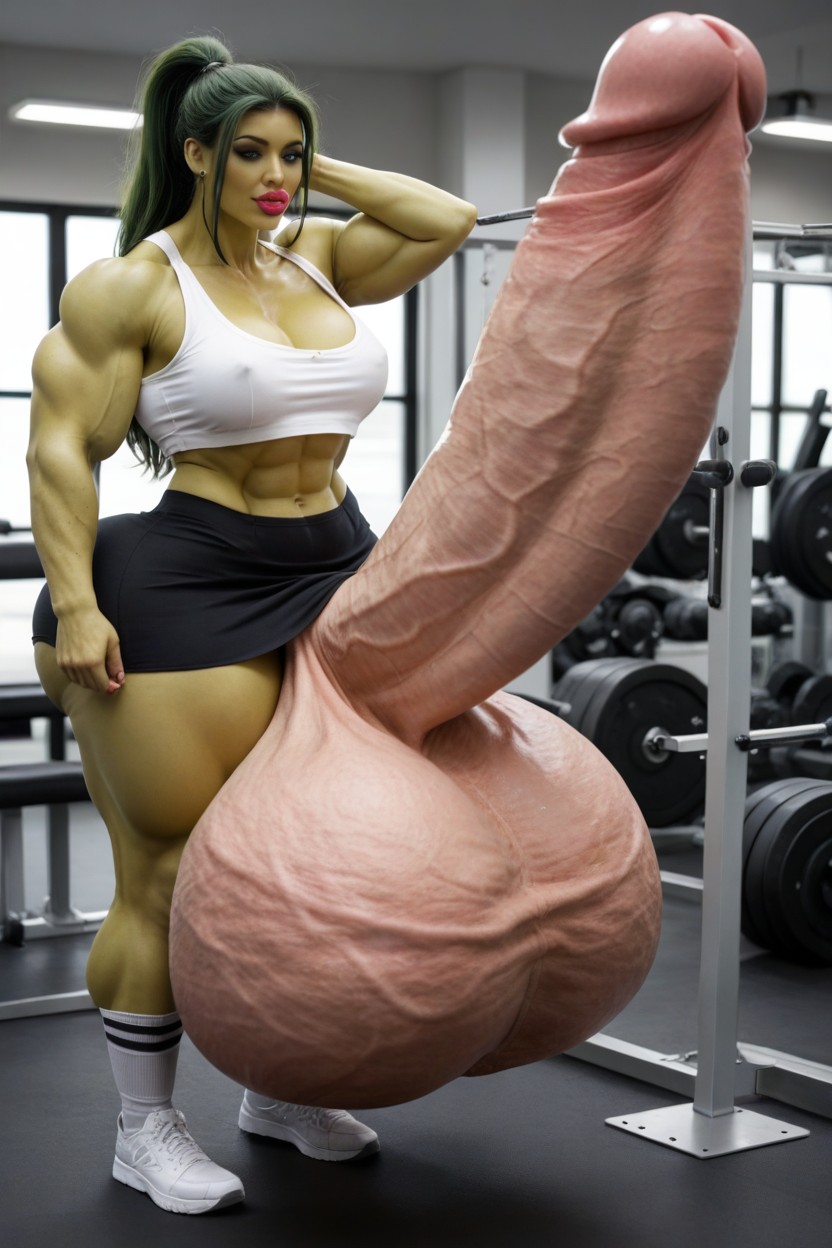 Most Biggest Arm Muscles Ever, Full Body, Gigantic Round Ass Shemale AI Porn
