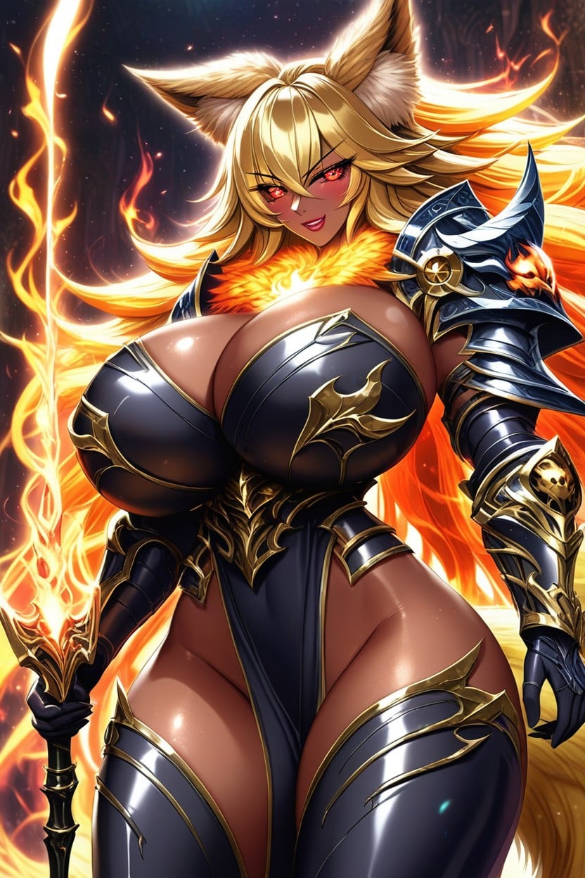 French, Cozy Cave, Armor Hentai AI Porn