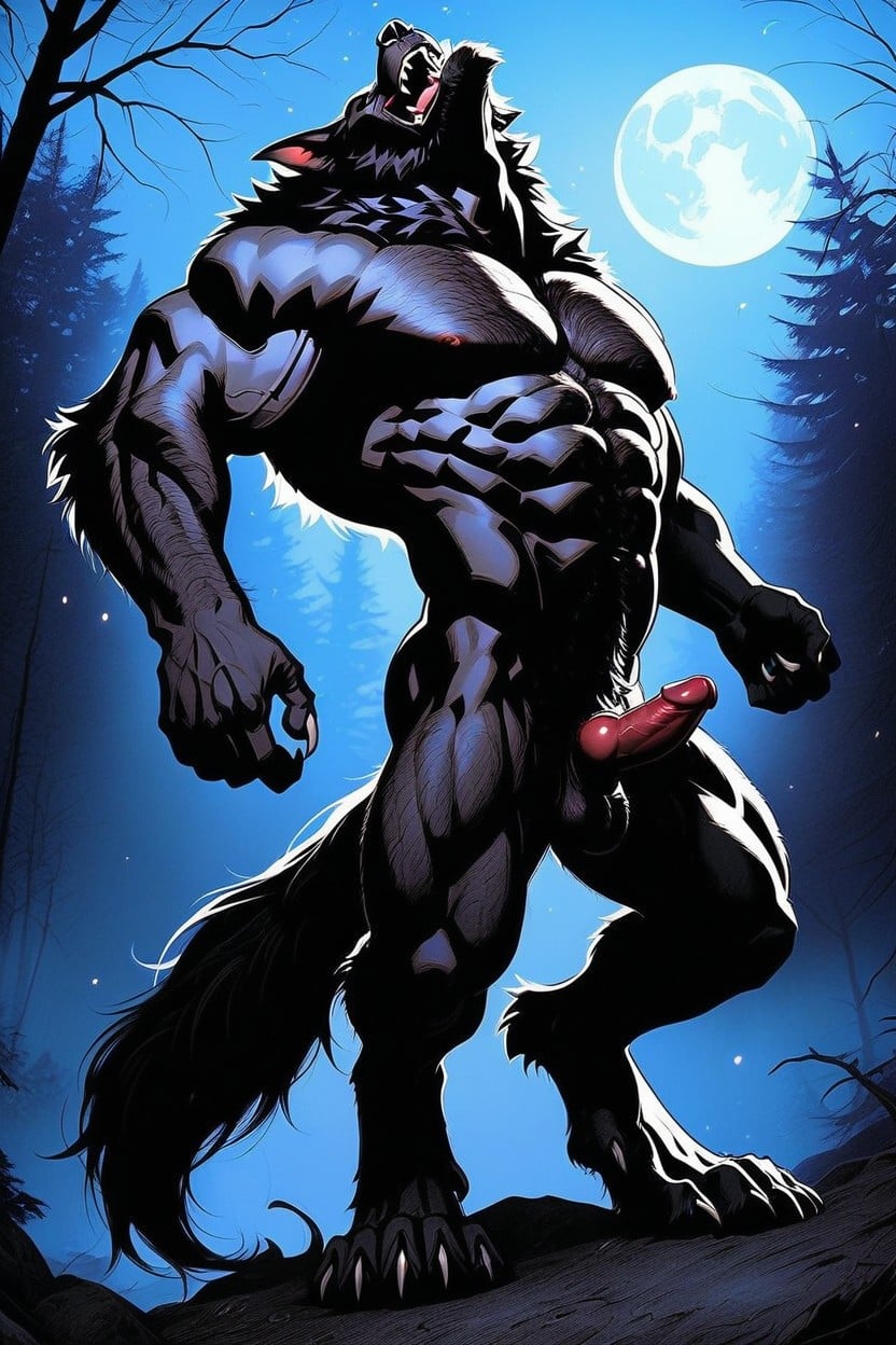 Dynamic Pose, Claws, Large Fangs AI Gay Porn