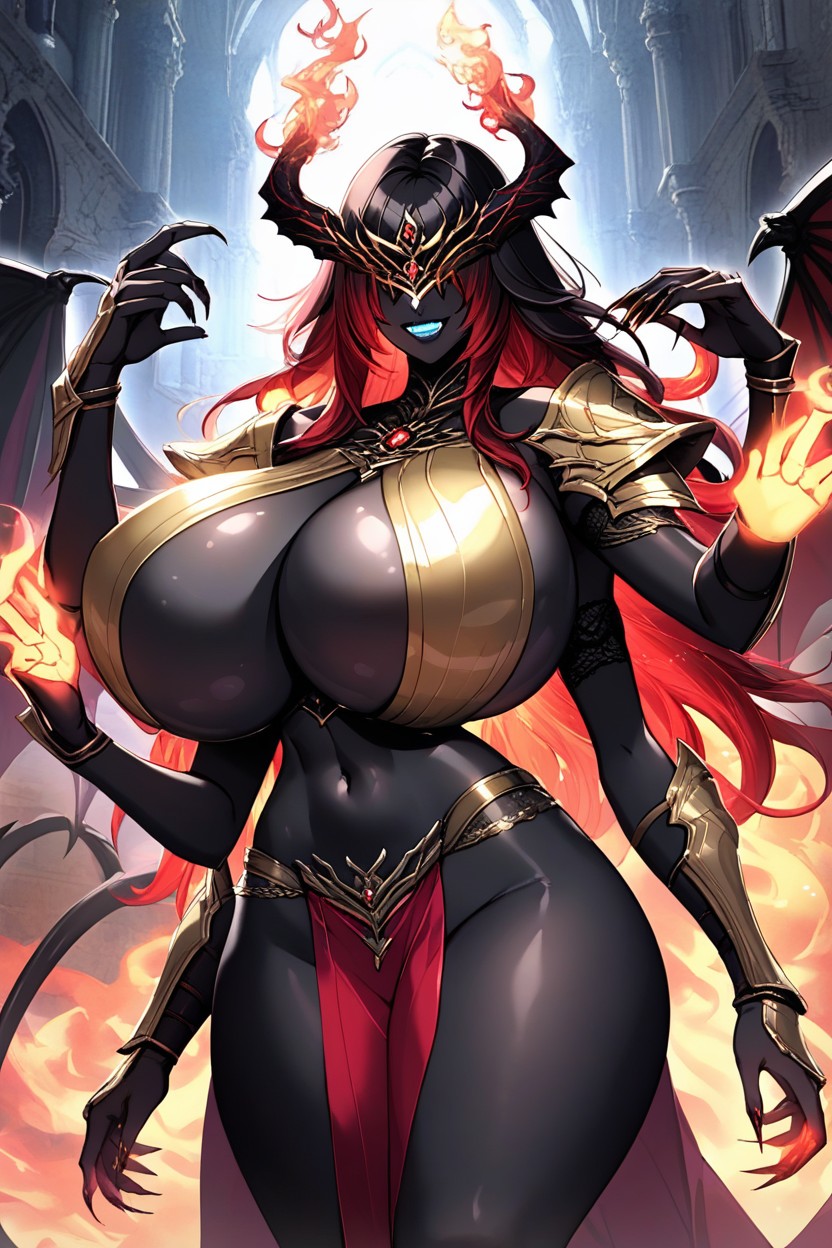 Aura From Ffxiv, Midnight Black Skin, Pelo Multicolor Porno ebony IA