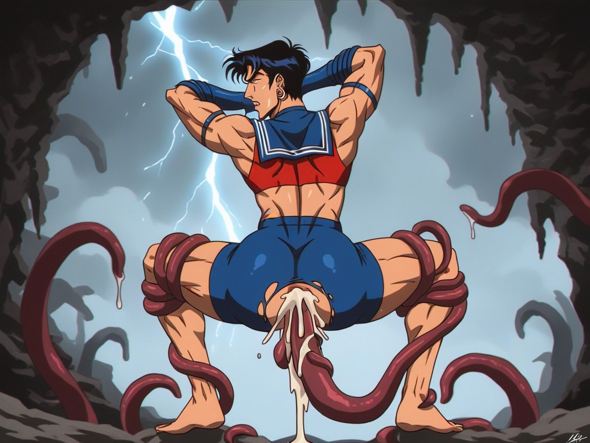 Sailor Mamoru Shiba, Asshole On Display, Cumshot AI Gay Porn