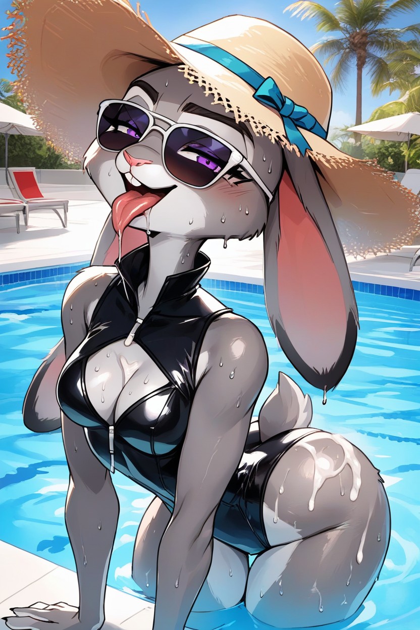 Sunhat, Wasp Waist, Bounce Line Furry AI Porn