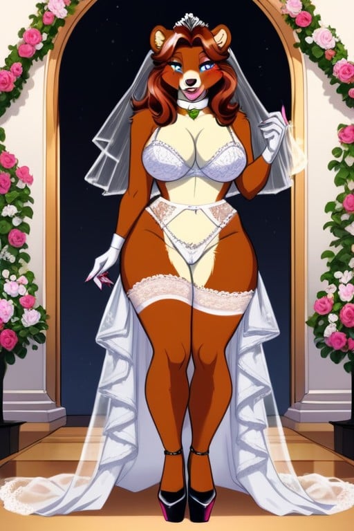 18+, Lace Skirt, Wedding Furry AI Porn